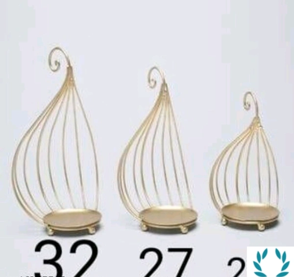  Metal Home Decor Pillar Tea light Candle Holder -  Free Size, Metal, Pack of 1